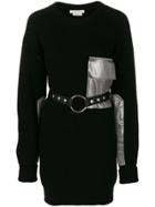 Alyx Ribbed Belted Dress - Black