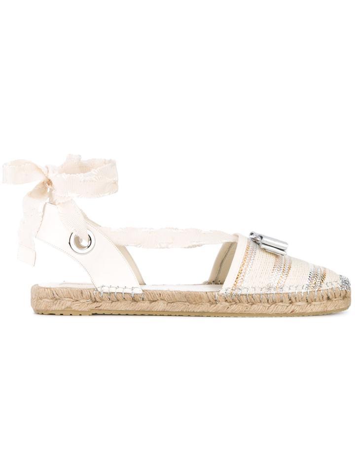Salvatore Ferragamo Eileen Bow Espadrilles - Nude & Neutrals