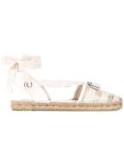 Salvatore Ferragamo Eileen Bow Espadrilles - Nude & Neutrals