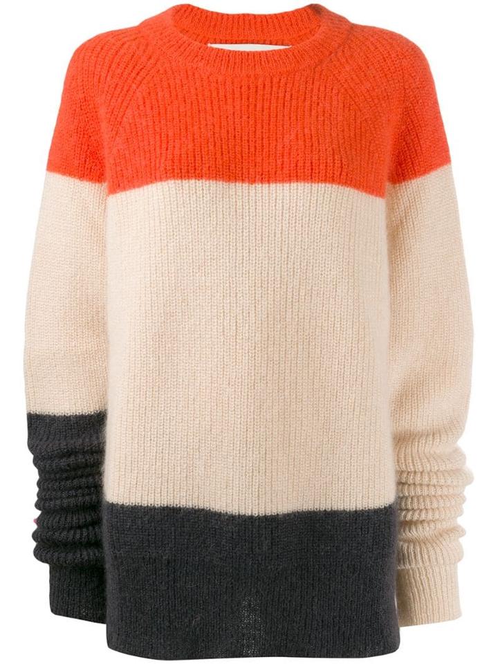 Jil Sander Oversized Colour-block Jumper - Orange