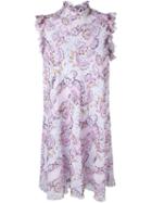 Giambattista Valli Ruffle Trim Details Floral Print Shift Dress