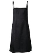 Dosa Chemise Slip Dress, Women's, Size: 4, Black, Silk