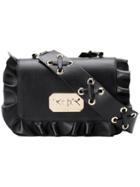 Red Valentino Red (v) Rockruffle Shoulder Bag - Black
