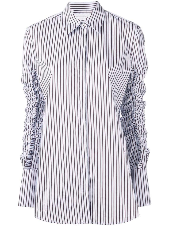Victoria Victoria Beckham Striped Long-sleeve Shirt - Blue