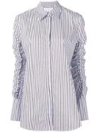 Victoria Victoria Beckham Striped Long-sleeve Shirt - Blue