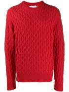 Calvin Klein Cable Knit Sweater - Red