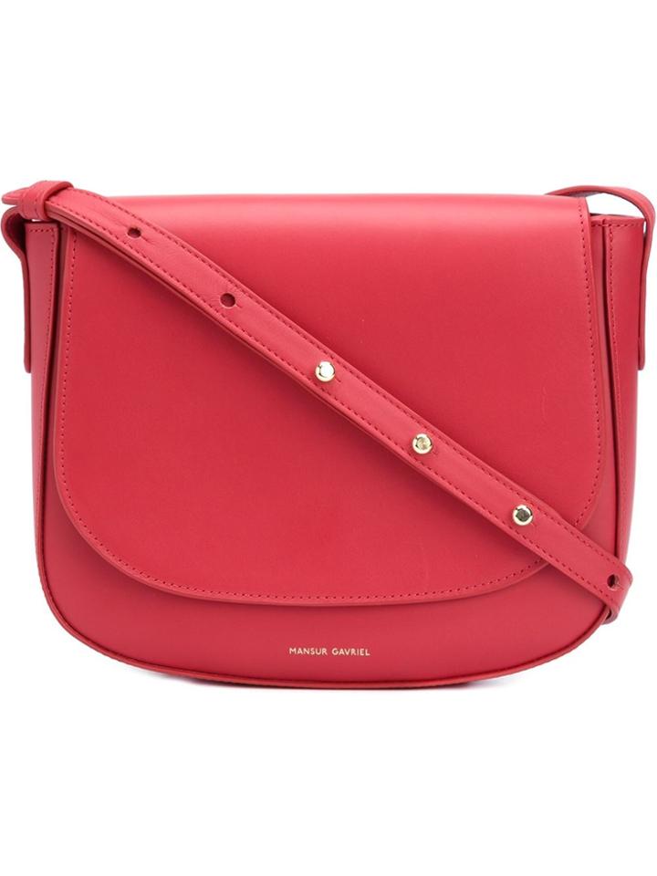 Mansur Gavriel Saddle Crossbody Bag - Red