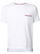Thom Browne - Short Sleeve T-shirt With Chest Pocket In White Jersey - Men - Cotton - 3, Cotton