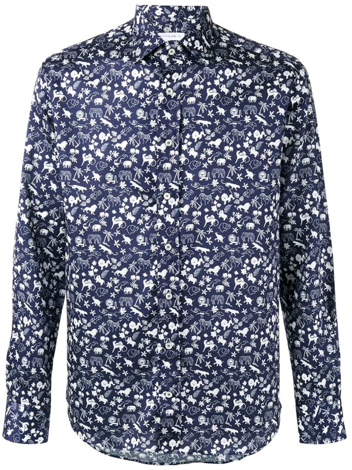 Etro Animal Print Shirt - Blue