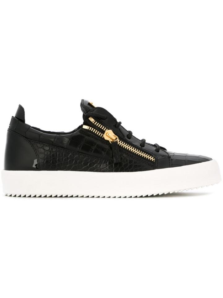 Giuseppe Zanotti Design Frankie Sneakers, Men's, Size: 41.5, Black, Calf Leather/leather/rubber