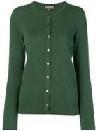 N.peal Round Neck Knitted Cardigan - Green