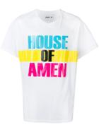 Amen Logo Colour-block T-shirt - White