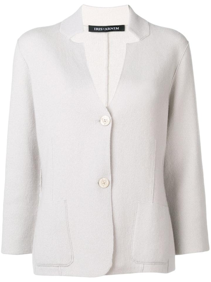 Iris Von Arnim Knitted Cardigan - Neutrals