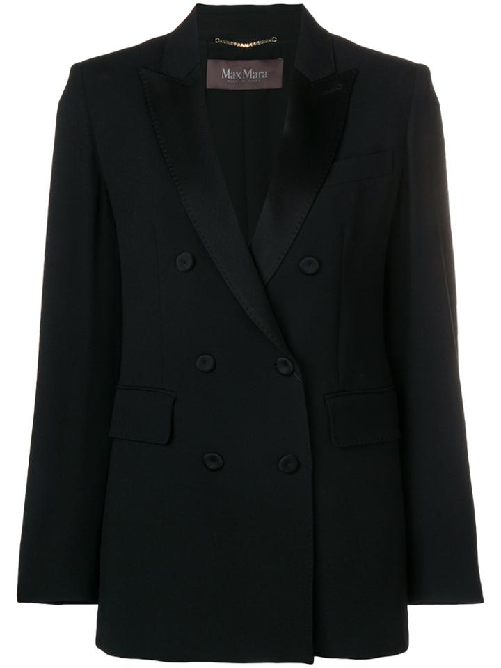 Max Mara Double Breasted Dinner Jacket - Black