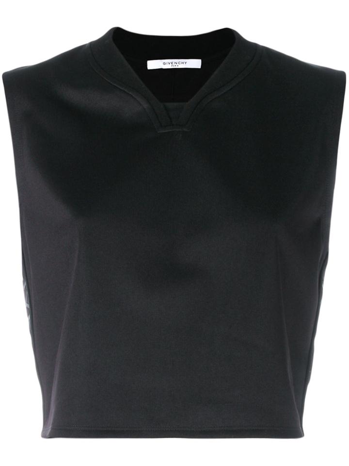 Givenchy Cropped Sleeveless Top - Black