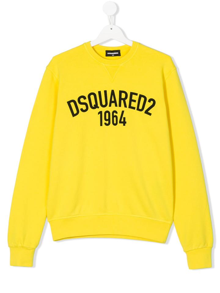 Dsquared2 Kids Logo Print Sweatshirt - Yellow & Orange