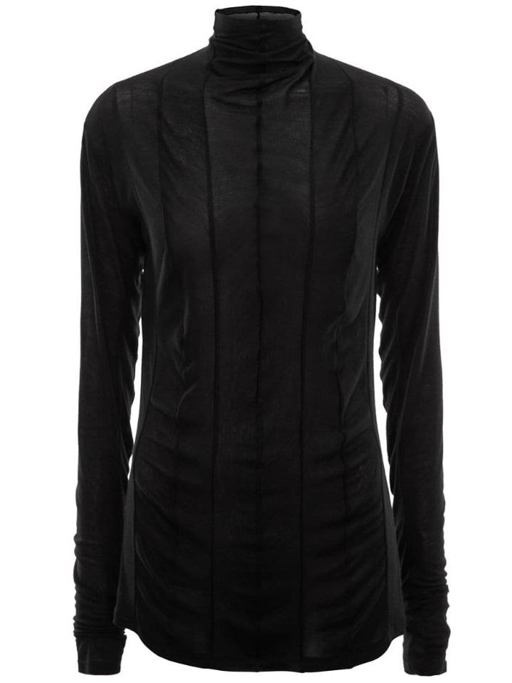 Jw Anderson Circular Panelled Jersey Turtleneck - Black