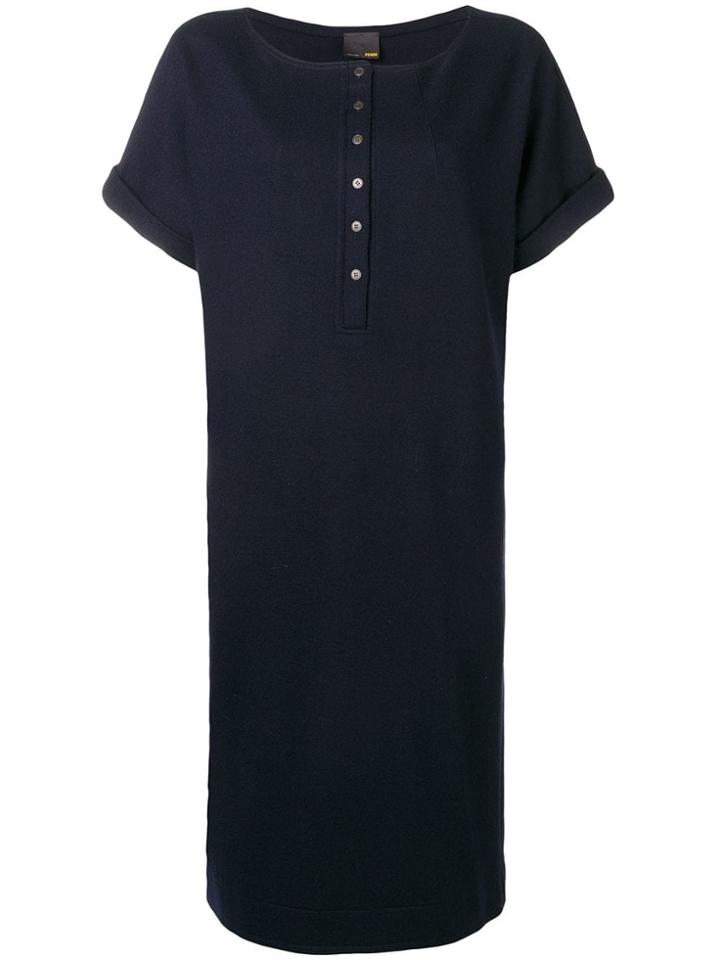Fendi Vintage 2000's Loose Fit Dress - Blue