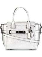 Coach Swagger Shoulder Bag, Women's, Grey, Leather
