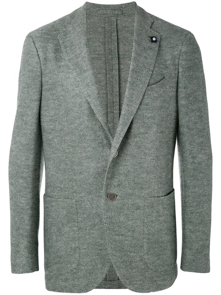 Lardini - Classic Blazer - Men - Silk/linen/flax/cupro/wool - 52, Green, Silk/linen/flax/cupro/wool