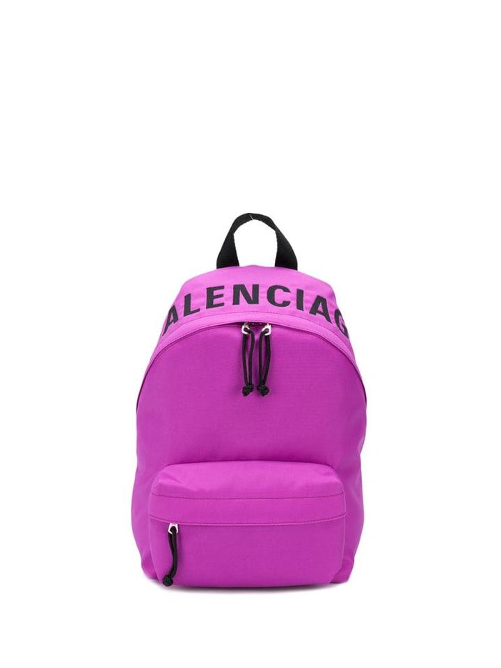 Balenciaga Small Wheel Logo Backpack - Pink