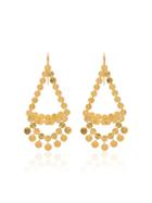 Marie Helene De Taillac Dancing Sequins Chandelier Earrings - Gold