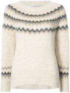 Vince Pattern Knit Sweater - Nude & Neutrals