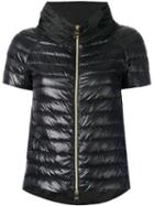 Herno Shortsleeved Puffer Jacket, Women's, Size: 38, Black, Polyamide/polyester/feather