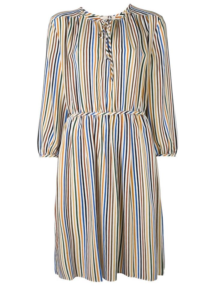 Vanessa Bruno Striped Peasant Dress