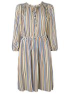 Vanessa Bruno Striped Peasant Dress