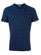 Carven Ginkgo Flower Print T-shirt, Men's, Size: M, Blue, Cotton