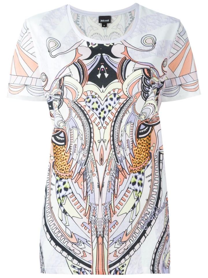 Just Cavalli Printed T-shirt, Women's, Size: S, Cotton