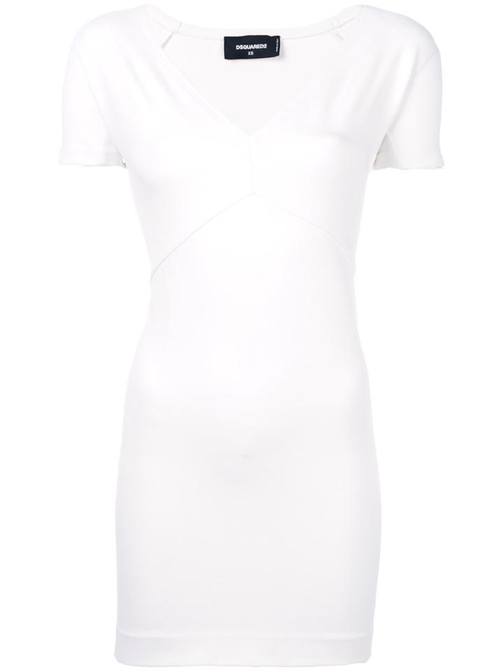 Dsquared2 Deep V-neck Dress - White