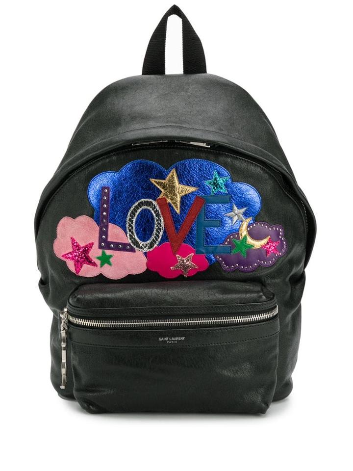 Yves Saint Laurent Pre-owned Love Patch Backpack - Black