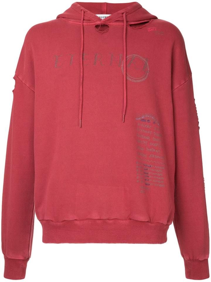 Ground Zero Eternal Slogan Hoodie - Red