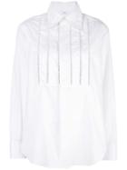 Area Crystal-embellished Long-sleeved Shirt - White