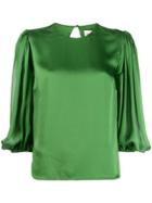 Alexandre Vauthier Bell Sleeve Boxy Blouse - Green
