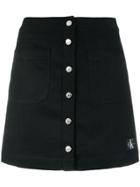 Calvin Klein Jeans Button-down Mini Denim Skirt - Black