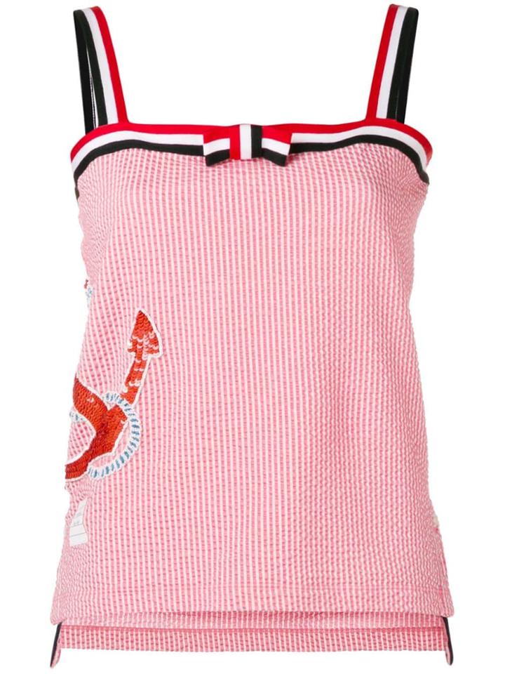Thom Browne Sequin Icon Bow Tie Camisole - Pink