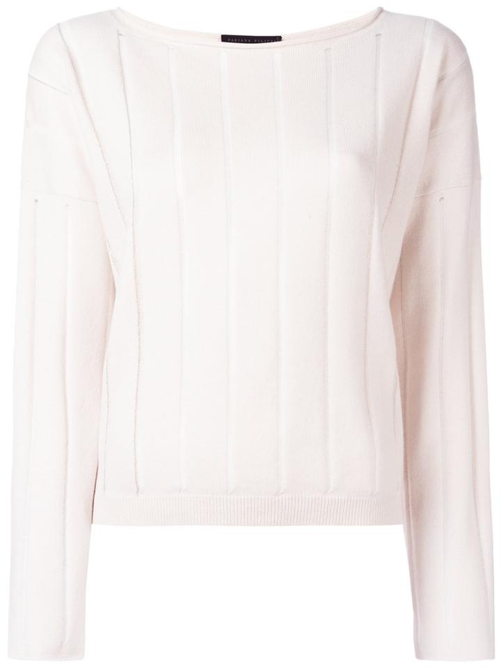 Fabiana Filippi Ribbed Cashmere Jumper, Women's, Size: 42, Nude/neutrals, Cashmere