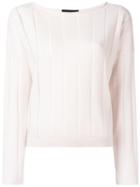 Fabiana Filippi Ribbed Cashmere Jumper, Women's, Size: 42, Nude/neutrals, Cashmere