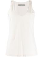 Raquel Allegra Long-line Vest Top - Neutrals