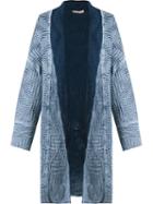 Cecilia Prado Open Front Knitted Cardi-coat, Women's, Size: Medium, Blue, Cotton