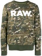 G-star Raw Research Camouflage Logo Print Sweatshirt - Green