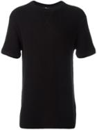 T By Alexander Wang Round Neck T-shirt, Men's, Size: Large, Black, Cotton
