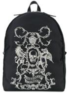 Alexander Mcqueen Skull Coat Of Arms Backpack - Black