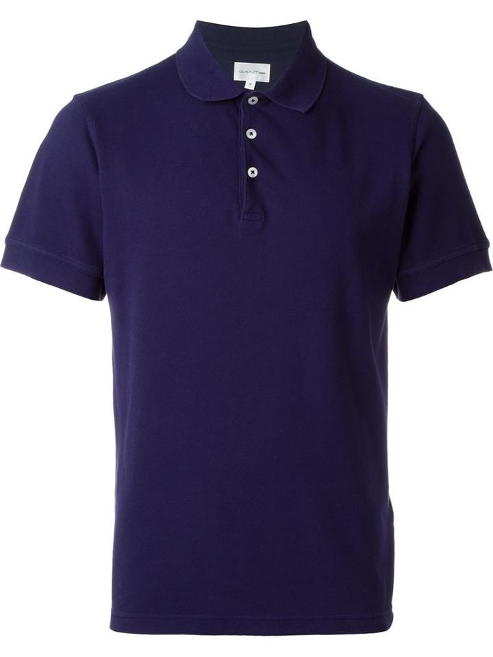 Gant Rugger Piqué Polo Shirt, Men's, Size: L, Blue, Cotton