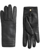 Burberry Embossed Logo Gloves - Black
