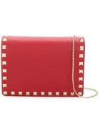 Valentino Rockstud Wallet On Chain - Red
