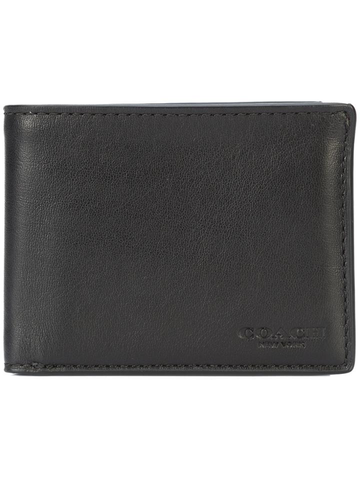 Coach Slim Billfold Id Wallet - Black